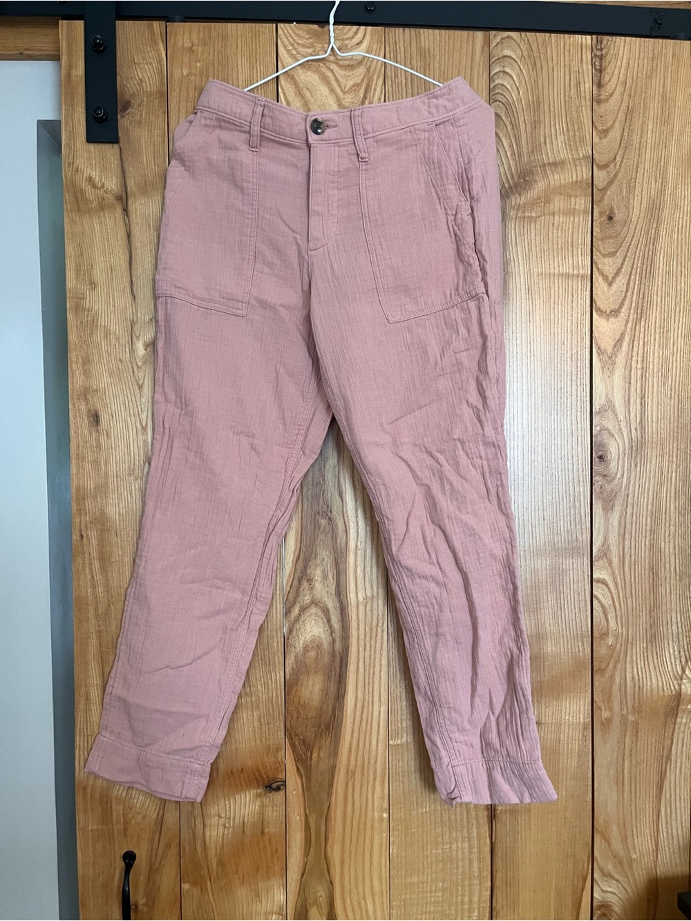 Old Navy Rose Pink Cotton Pull-On Pants
